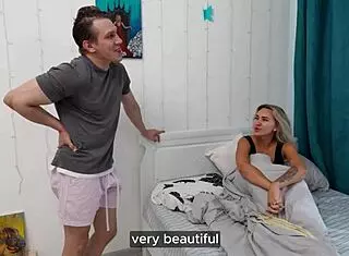 Husband Sneaks In To Lick Wife's Pussy During Solo Play