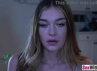 Hey, bossy stepsis takes charge 😏 dominating stepbro into cleanup and hardcore railing with big cock blowjob.