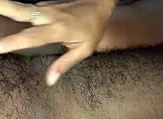 masturbating with BBC lover in sensual interracial session