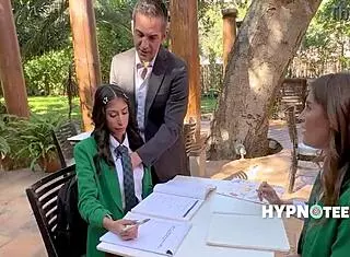 Petite Bookworm Teen Student Gives Blowjob Before Doggystyle Freeuse Sex