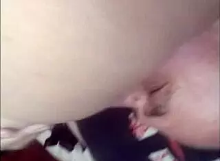 cunnilingus - upper view shows old man licking mature couple's pussy in cunilingus muff diving