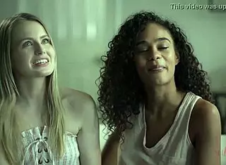 I Feel So Connected Watching Blonde and Ebony in Lesbian 3some with Fingering and Face Sitting