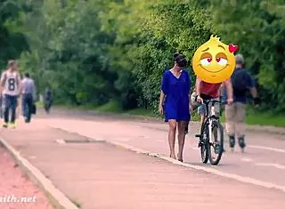 Secret Camera Records Jeny Losing Clothes Outdoors on Busy Street