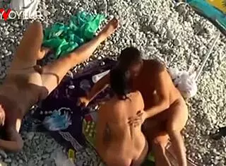 Nude Beach Swingers Foursome With Wife Exchange And Pussy Fucking Outdoors!