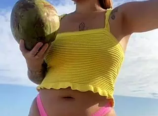 Feeling the Thrill of Wearing a Bikini That Splits My Swollen Pussy