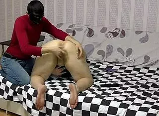 Milf masturbated and was punished by fucking in all holes