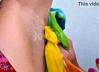 my step sister shaved my armpits in a way that really turned me on, with that barefoot fetish and lesbian kissing on the outdoor bed