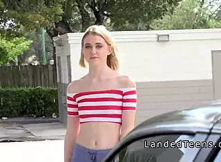 hairy pussy slim teen 18+ gets action in car with subtle hitchhiker vibe