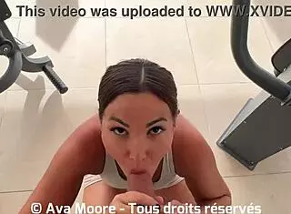 Athletic French Girl With Pierced Nipples Gets Huge Cock In Doggystyle After Gym Leading To Cumshot On Body