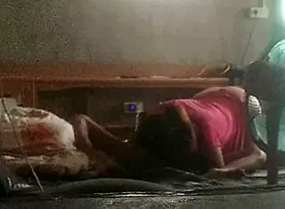 Fucking wildly in public with rough creampie action outdoors.