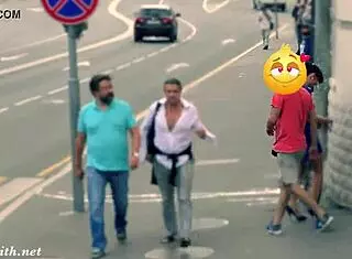 Secret Camera Records Jeny Losing Clothes Outdoors on Busy Street