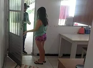 Is this housewife trading her big ass for freedom with the cop?