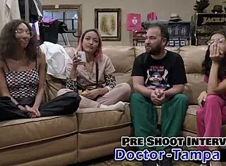 Dr tampa performs aria nicoles yearly physical with petite shaved pussy spreading!