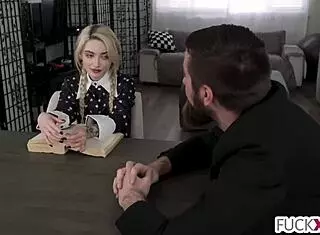 Sex Ed For The Tiny Goth Girl With Hardcore Deepthroat And Shy Kissing