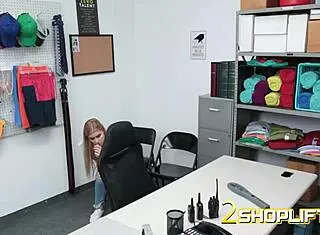 These naughty blondes get banged by the hot officer in his office! 🔥👮‍♂️