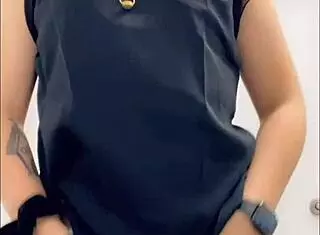 Oh man, I'm gettin so horny at work with my big ass and wet pussy teasin my big clit...