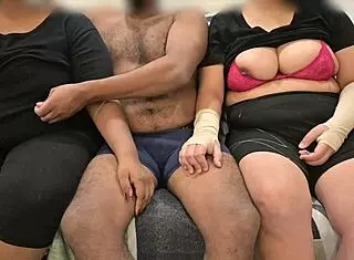 just a casual threesome handjob sesh with the wife and our buddy