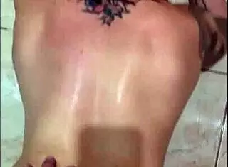 Got Fucked On Bathroom Floor Bent Over And Spread Wide For Deep Thrusts Complete On Red