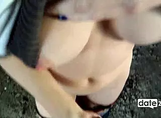 my girlfriend enjoys keeping her panties filled with my fresh cum after outdoor fun