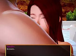 I explore my new family with brunette milf and redhead in game 398.