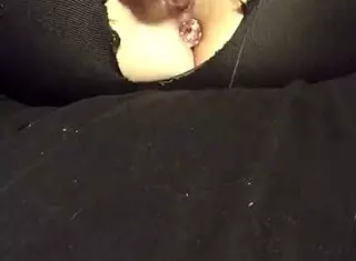 Bored slut wife pounds her tight pussy and squeezes the plug into her ass with dildo toys