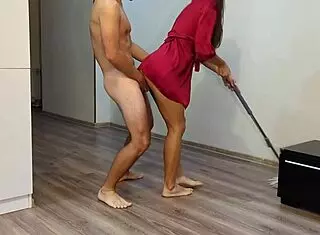 Oh no, I think stepmother just accidentally found my hard dick while cleaning.