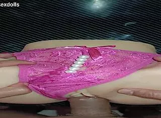 Intense Anal Session With Candy In Pink Pearl Thong Ends In Creampie