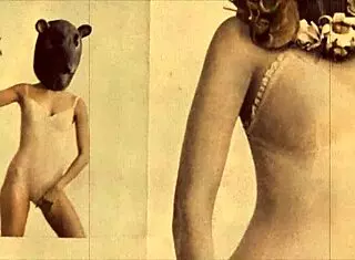 hey, check out this vintage pussy and pooch action outdoors with hairy retro antique vibes 😏🐶