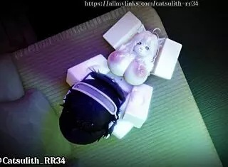 She bent over for rough Valentines doggystyle pounding with big tits bouncing.