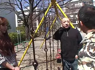 Japanese milf Hitomi Kanou spots a hard cock for sucking and hairy creampie action.