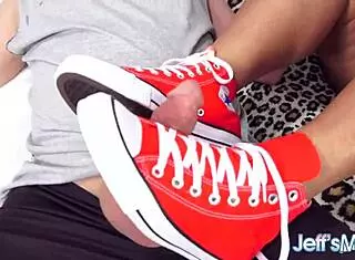 Foot Fetishist Pounds Chubby BBW Spooky Fat Brat with Blowjob and Sex