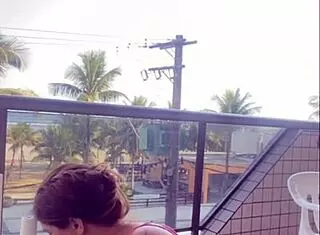 Husband caught me washing the balcony in a bikini.