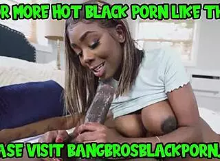 black milf oiled up by pool for big black cock threesome