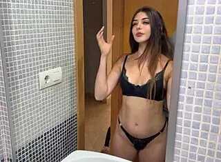 Hey neighbor, why did you cum on my tits after fucking me hard in the bathroom? Your big cock felt amazing while my boyfriend plays PS5!