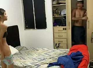 Romantic Sex with My Stepsister Full Story Including Lingerie Kissing and Interracial Massage in Miniskirt