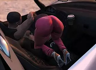 GTA 5 gameplay where Franklin picks up a hooker for car service