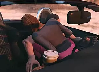 GTA 5 gameplay where Franklin picks up a hooker for car service