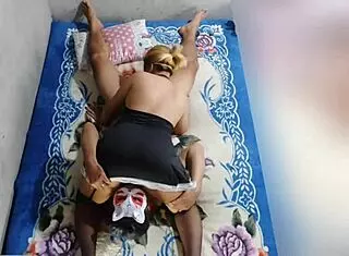 chubby pussy eating at home gets wet with homemade massage. bent over friend licks girlfriend in bed.