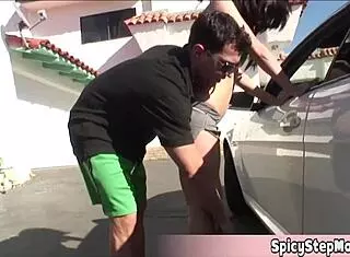 My new golddigger stepmom likes to play her latest game with big tits milf blowjob in outdoor pov. Mother in law teases old pussy during mature ass oral.