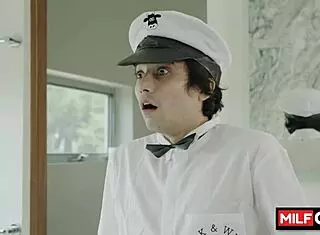 Hot Big Ass Brunette Paris The Muse Seduces Ricky Spanish With Amazing Big Naturals For Bathtub Fuck