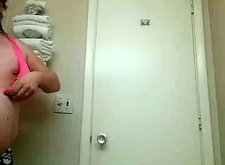 tranny strip tease... oh wow, teasing in panties 😏