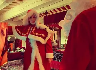 Granny Carmen's Christmas In July With Stick And Dick Orgasms