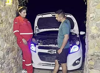 what if a pregnant mechanic trades her body for payment in this full steamy video