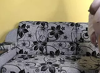 Amateur Big Tits Wife Comes Home with Big Creampie in Hairy Pussy for Cuckold Husband