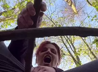 I headed into the forest for some wild Easter fun with BDSM humiliation and intense orgasms outdoors.