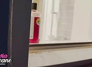 you watch your neighbour in the shower with her big natural tits chubby british girl next door flashing