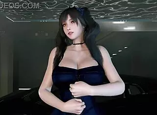 final fantasy tifa lockhart performs a nude dance in vam style