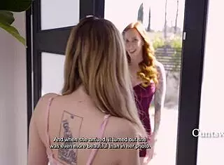 tiny lesbian hires experienced pro to pop her cherry - sophia locke demi hawks cuntsway 😏