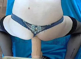 Anal Slut Takes Dildo Deep in Doggy Style Position