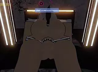 I experience wild Roblox action fucking a cowgirl in full intense riding mode.